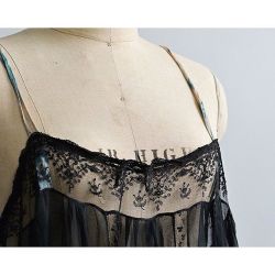 antique black sheer lace detail… in the shop | www.adoredvintage.com