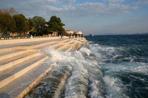 coolthingoftheday:
“ The Sea Organ is an experimental musical instrument that is located in Zadar, Croatia. Beneath the white marble steps, a series of tubes create a system that could be described as a large piano. When the waves or the wind flow...