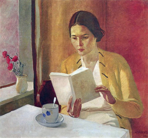 berfrois:
“   Aleksandr Deyneka, Girl With a Book, 1934   ”