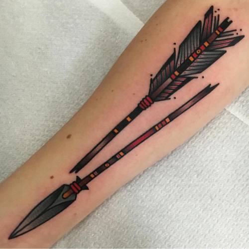 Tattoo tagged with: arrow, Jeroen van Dijk 