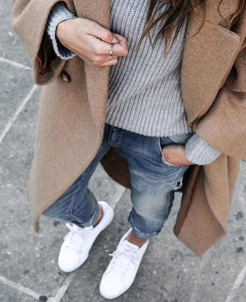 thestyle-addict:
“Outerwear
Grey Sweater
Pants
Shoes
”