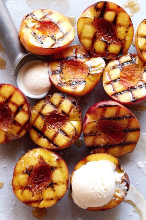 intensefoodcravings:
“ Grilled Peaches with Vanilla Ice Cream | What’s Gaby Cooking
”