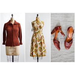 These new vintage arrivals in the shop would make a sweet Autumn ensemble! | www.adoredvintage.com