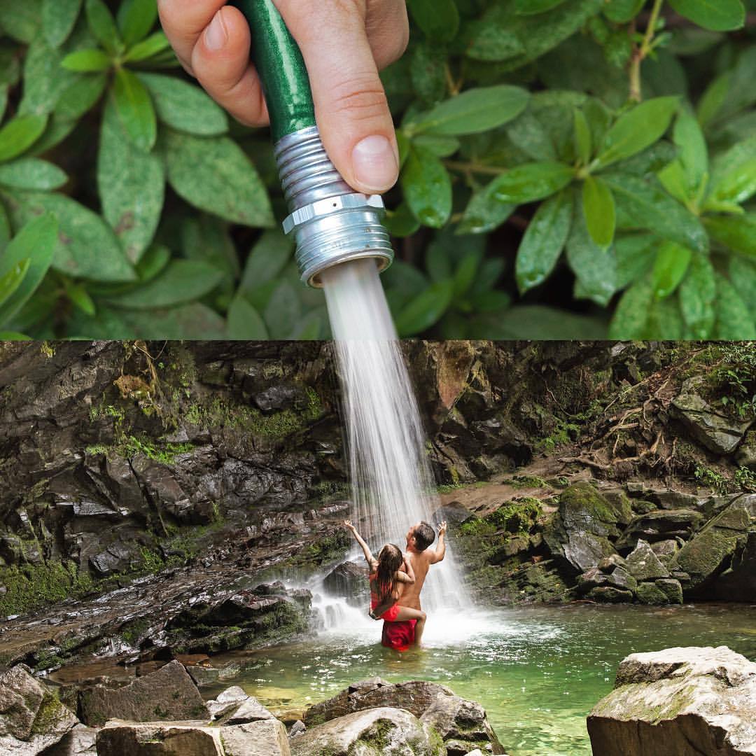 hose + waterfall
ventured out to Grotto Falls in the Great Smokey Mountains (Tennessee) for this #combophoto. and then ventured out to the bushes in my front yard for the hose shot. hand modeling courtesy of @lmcm2 and freezing cold water modeling...