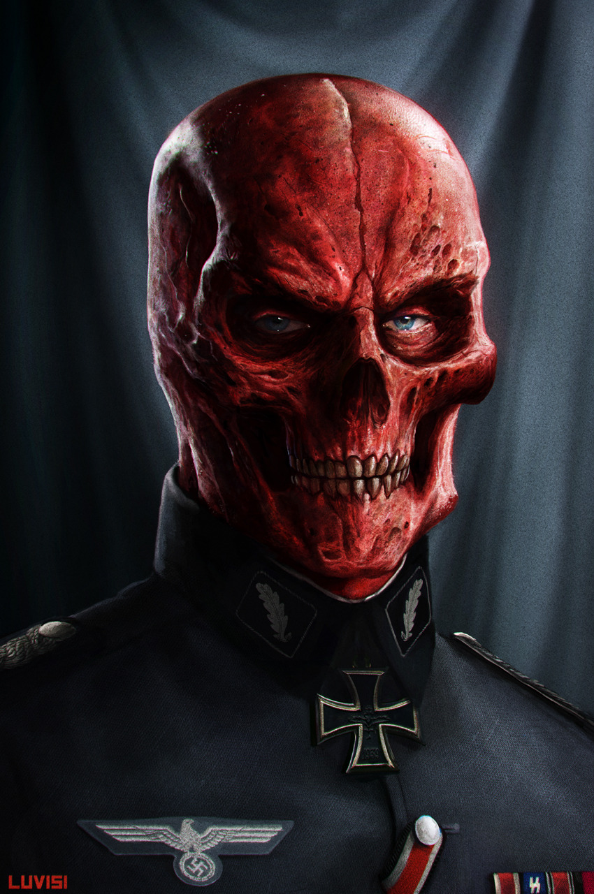 red skull, by dan luvisi