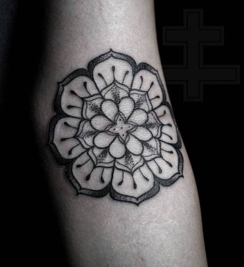 Tattoo tagged with: geometric shape, small, elbow, black, of sacred  geometry shapes, tiny, mandala, little, zach peacock, sacred geometry,  geometric 