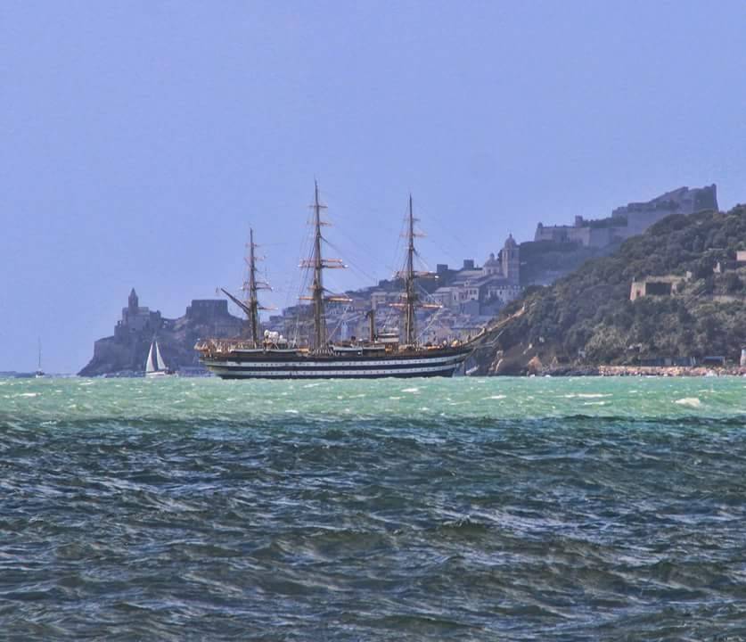 ilsoffiodellabrezzamarina:
“  ☆brezzamarina☆
Tall ship Amerigo Vespucci
Portovenere, Italy
Photo by latuacasaalmare.it
Thanks G.B.”