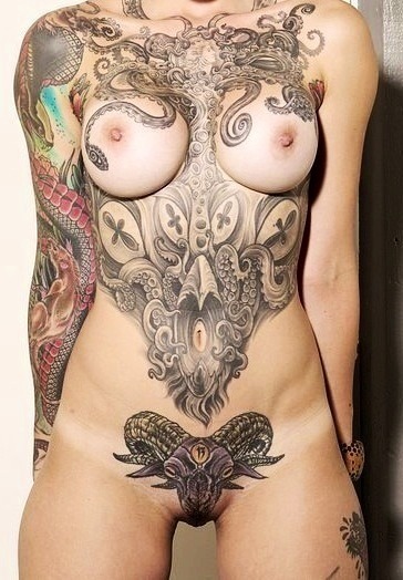 Nude tattoo woman