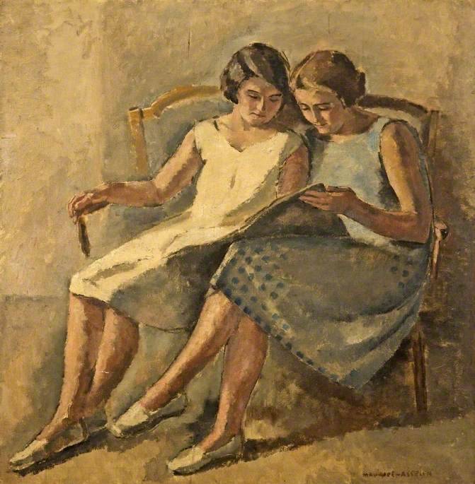 Two Girls Reading. Maurice Asselin (French, 1882-1947). Oil on canvas. Cheltenham Art Gallery &amp; Museum. Asselin studied in the atelier of Fernand Cormon at the Beaux-Arts, Paris. Cormon’s teaching was academic and old-fashioned, and Asselin drew his...
