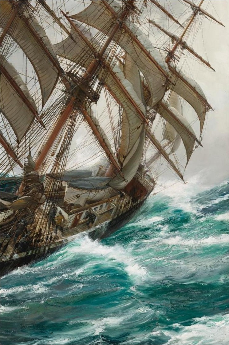 art-and-things-of-beauty:
“ Montague Dawson (1895-1973) - Wind in the Rigging, oil on canvas, 106,6 x 71,1 cm.
”