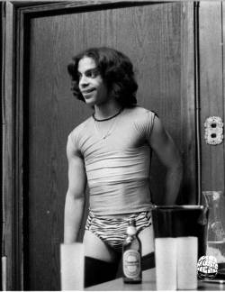 Prince backstage at the Roxy (LA) 1979