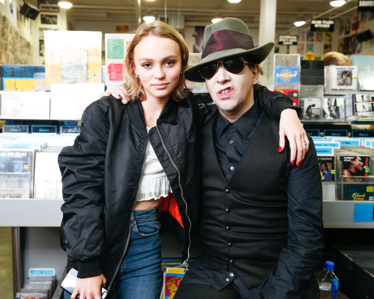 Image result for lily rose depp and marilyn manson
