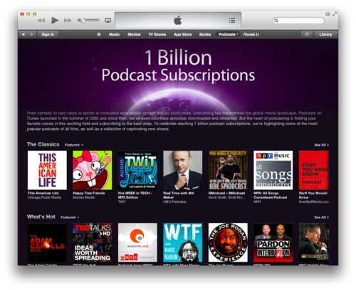 iTunes Store Podcasts Banner