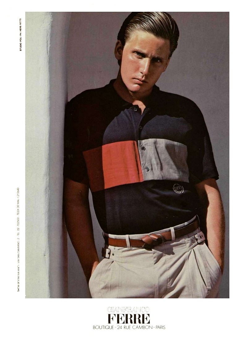 80s90sthrowback:
“ Emilio Estevez by Herb Ritts for Gianfranco Ferre, 1983.
”
