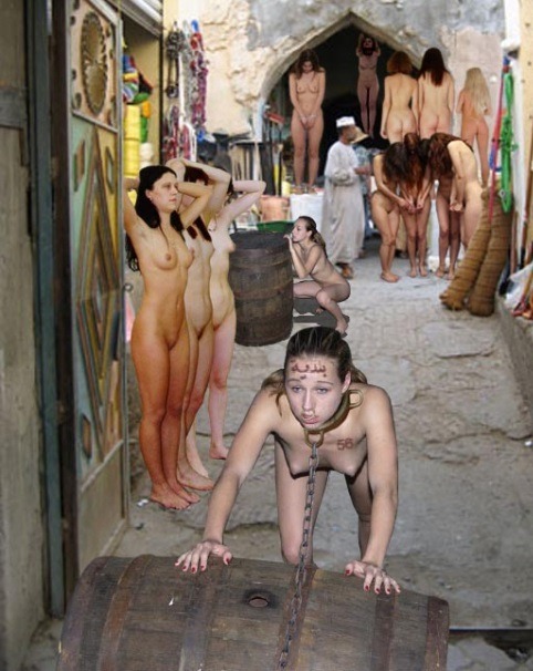 eurabiaproject: “ Naked and afraid in a foreign land. Having surrendered without a fight, surplus European women were exported to North African countries as “Eurotrash”, to serve as all-purpose slaves to their Muslim masters. Their old decadent lives...