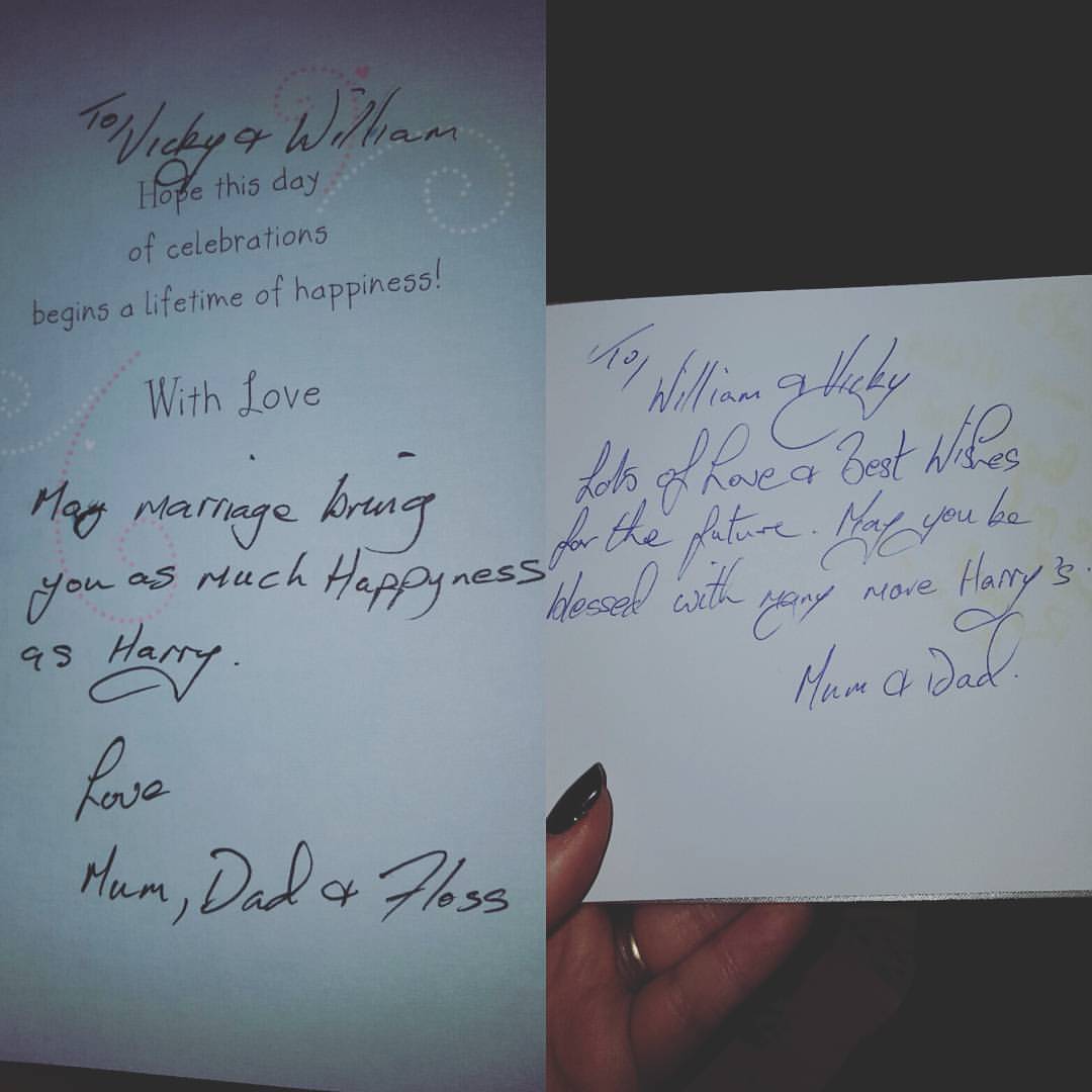 Finding these and seeing Dad’s beautiful handwriting really made me smile today #missyoudad