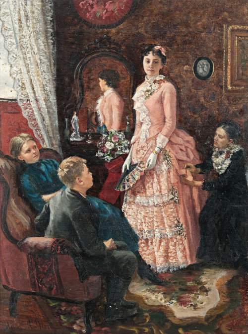 Nina Ahlstedt - Lady in a Pink Dress (1887)