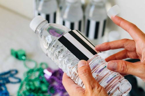 Step by step instructions for making a referee water bottle.