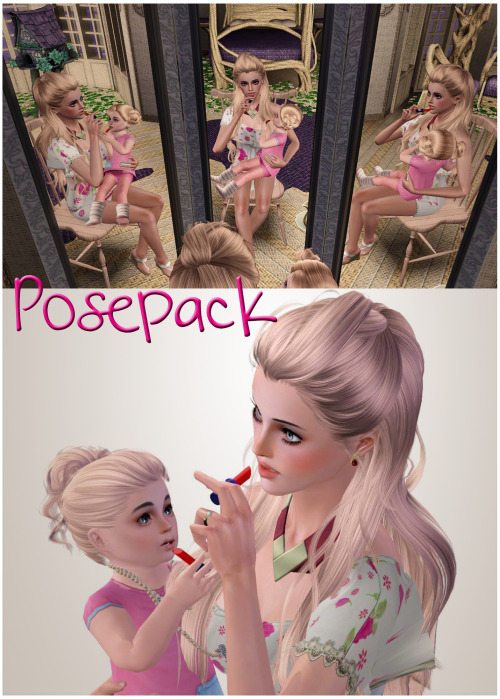 pretty-little-silwermoons:

“Like Mother like Daughter” posepack by SWMCC
download here 
