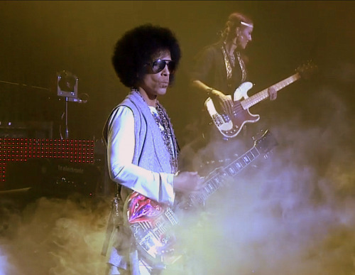 Tidal has a few of Prince’s recent videos, including this live 21-minute excerpt of his and 3RDEYEGIRL’S June 2014 Paris concert, CRAZY2COOL–a Purple Rain medley. It’s got some crazy, fierce guitar work by none other. Here’s the link for those of you...
