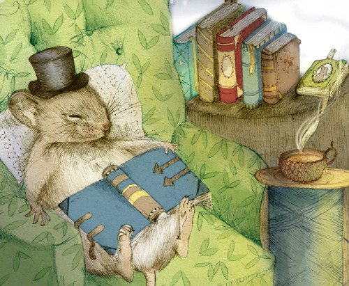Vacaciones: descanso y lectura (ilustración de Jessica Johnson )