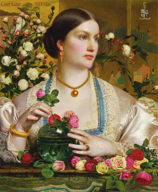 Frederick Sandys (English Pre-Raphaelite Painter, c 1829-1904) Grace Rose 1866