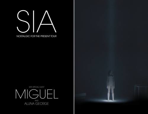 Sia’s making her return back to Boston with Miguel & AlunaGeorge on the Nostalgic For The Present Tour, October 18th at TD Garden!
Be a registered member of Sia’s email list (if you’re not already) within the next hour here to get a shot at tickets...