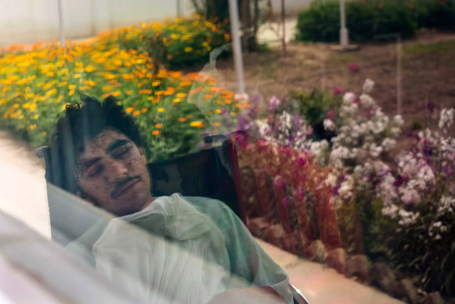 Kharim Ahmad, 22, suffered shrapnel wounds on his face and the...