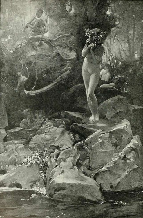 dekehlmark:
“ John Reinhard Weguelin (1849-1927), The Piper and the Nymphs - 1897
”
