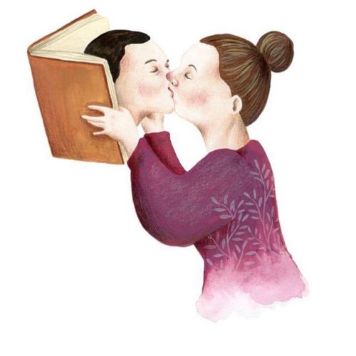 Enamorada de la lectura (ilustración de Mar Villar)