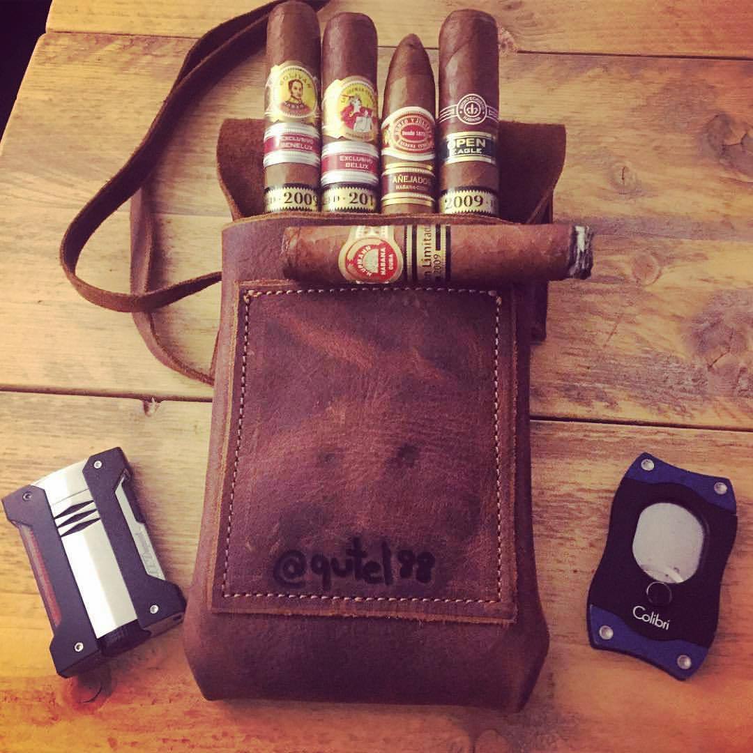 Repost from @qutel88 Just got my @legendarysaxon cigar carrier. What to smoke next? Enjoying this nice little H.upmann EL 2009 #madeinusa #ruggedluxury ⚒⚒⚒ #veteranmade #cigar #cigars #nowsmoking 😤 #originaldesign www.LegendarySaxon.com