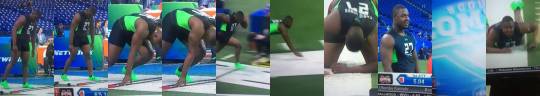 Damn, Chris Jones is soooo blessed!He can run fast as well as flop his hyauuuge package in our faces on live National televised sporting event. He definitely has a BIG COCK/BALLS package. 