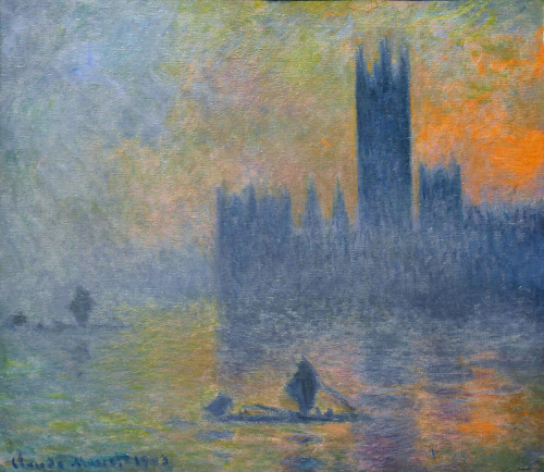 Ressam : Claude Oscar Monet (1840-1926)
Resmin Adi : The Houses of Parliament (Effect of Fog)
(1903-04)
Nerede : Metropolitan, New York, ABD
Boyutu : 81,3 cm x  92,4 cm
Londra'nın ünlü Parlamento Binası, bir diğer adıyla Westminister Sarayı,...
