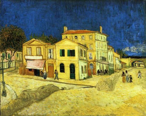 Ressam : Vincent Van Gogh (1854-1890)
Resim : The Yellow House (1888)
Nerede : Van Gogh Museum, Amsterdam, Hollanda
Boyutu: 72 cm x 91,5 cm
Van Gogh'un Arles'i güneyin stüdyosu yapma hayalleriyle kiraladığı meşhur sarı ev! Binalardan sağ köşedeki Van...