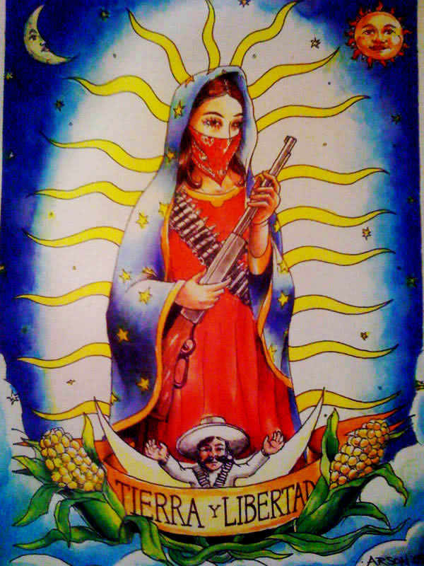 Image result for virgen guadalupe guerrilla