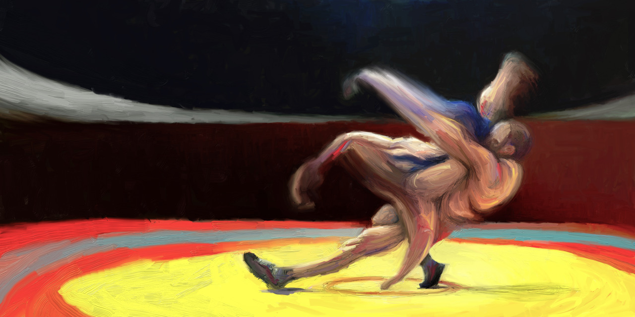 Αποτέλεσμα εικόνας για wrestling painting