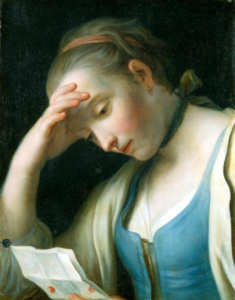 books0977:
“ Lady Reading a Letter. Pietro Antonio Rotari (Italian, 1707-1762). Oil on canvas. Gemäldegalerie Alte Meister.
Rotari’s enchanting genre pieces, his half-length portraits of young ladies, enjoyed wide popularity. His fame rested on the...