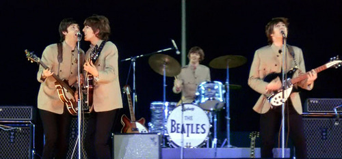 Image result for beatles at shea stadium
