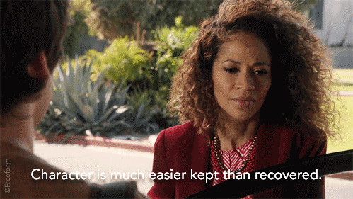 Lena dropping knowledge bombs in The Fosters 4x06