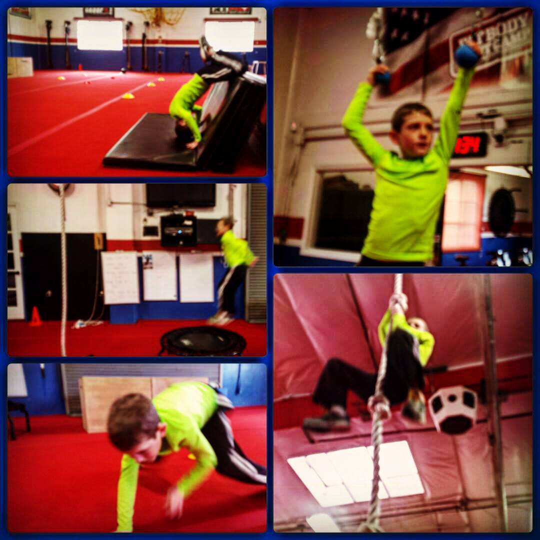 Check out on of our young warriors taking on our custom and configurable Ninja Warrior training course during a training session. Interested in having your child join one of our sessions; let us know. #youngninjawarriors #fitnessisfun...