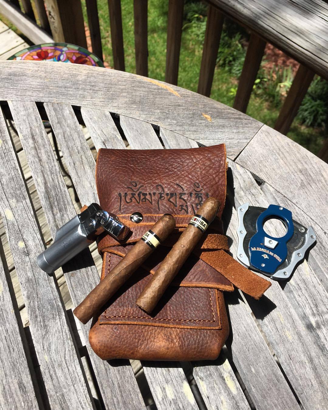 legendarysaxon:
“This customer had me burn Tibetan script into his Legendary Saxon leather cigar carrier. Pretty cool. I hadn’t done that script before. I can hand burn any language into your leather cut. #madeinusa #veteranmade #ruggedluxury...