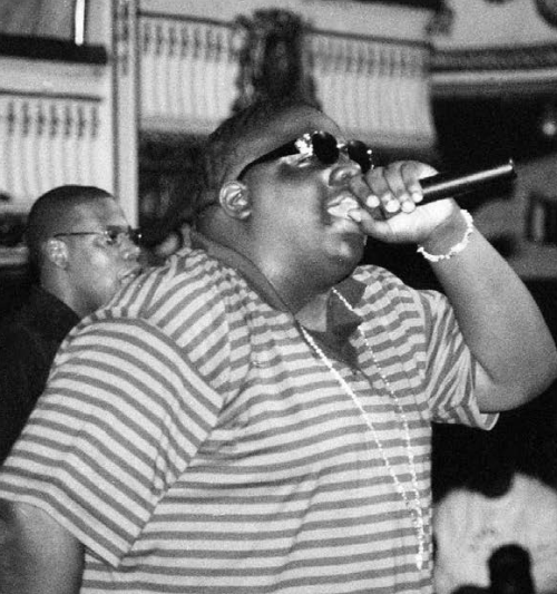 R.I.P. Biggie!
Jay-Z and The Notorious B.I.G. perform Brooklyn’s Finest at the Apollo in New York City in 1996, photographed by Lenny “KodakLens” Santiago.