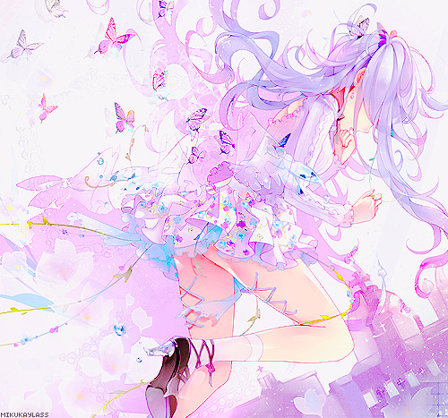 Resultado de imagem para purple  anime girl tumblr