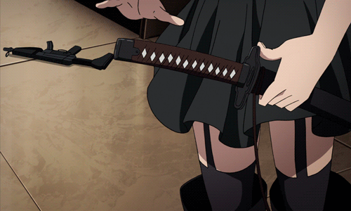 Black Bullet Kisara Tendo Slash Anime Sword GIF | GIFDB.com