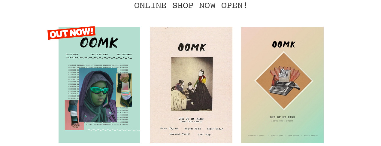 Full list of stockists here. OOMK online shop now open! www.oomkzine.bigcartel.com.