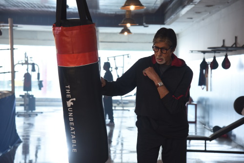 Amitabh Bachchan Practicing Boxing