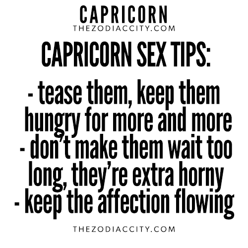 Capricorn And Sex 101